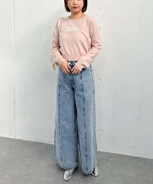 archives（アルシーヴ）の「インターシャロゴニット（ニット/セーター・レディース・アイボリー/グレー/ブラック/ピンク・MEDIUM）」の13枚目の写真