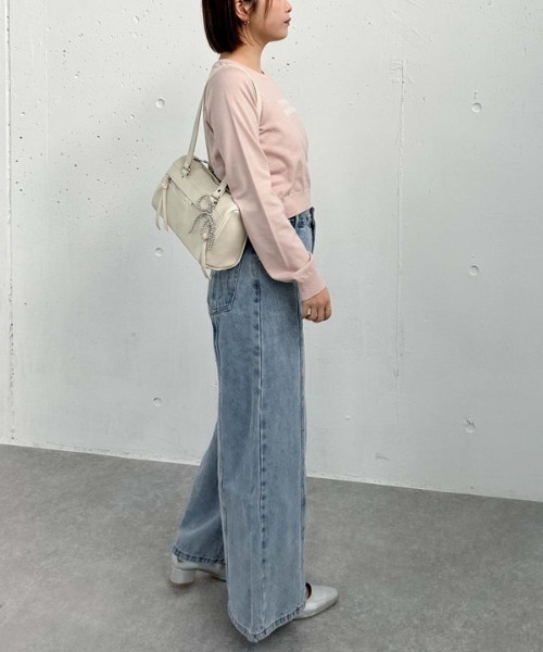 archives（アルシーヴ）の「インターシャロゴニット（ニット/セーター・レディース・アイボリー/グレー/ブラック/ピンク・MEDIUM）」の14枚目の写真