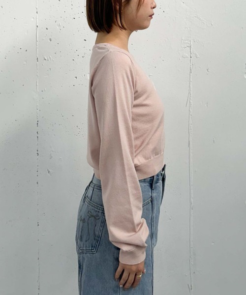 archives（アルシーヴ）の「インターシャロゴニット（ニット/セーター・レディース・アイボリー/グレー/ブラック/ピンク・MEDIUM）」の17枚目の写真