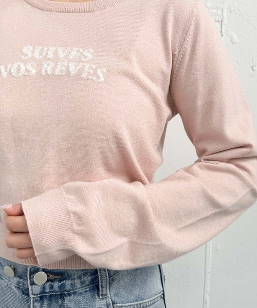 archives（アルシーヴ）の「インターシャロゴニット（ニット/セーター・レディース・アイボリー/グレー/ブラック/ピンク・MEDIUM）」の21枚目の写真