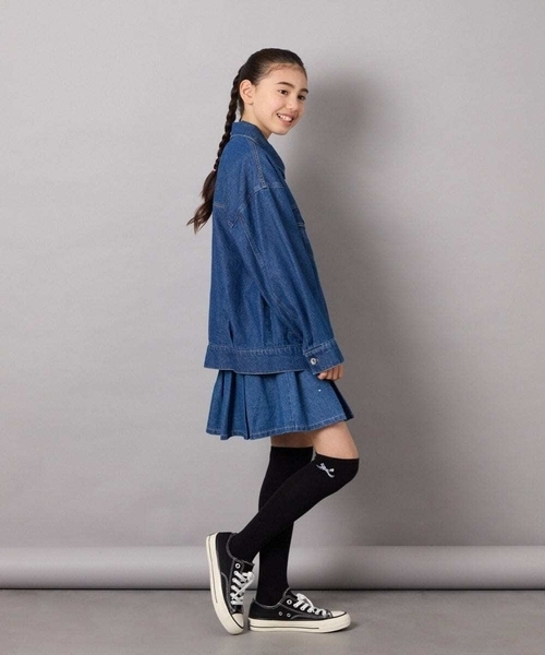 a.v.v（アーヴェヴェ）の「[140-150]オーバーデニムブルゾン（デニムジャケット・キッズ・ブルー・140/150）」の17枚目の写真