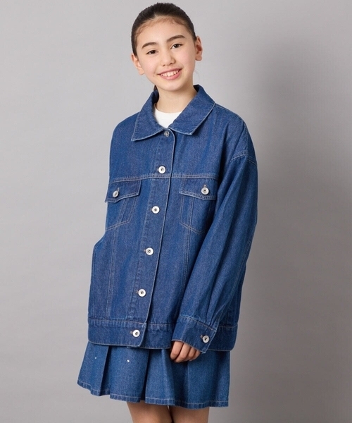 a.v.v（アーヴェヴェ）の「[140-150]オーバーデニムブルゾン（デニムジャケット・キッズ・ブルー・140/150）」の21枚目の写真