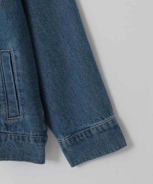 a.v.v（アーヴェヴェ）の「[140-150]オーバーデニムブルゾン（デニムジャケット・キッズ・ブルー・140/150）」の5枚目の写真