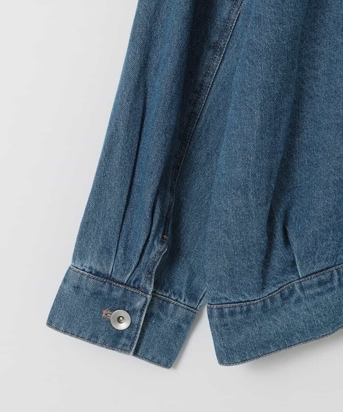 a.v.v（アーヴェヴェ）の「[140-150]オーバーデニムブルゾン（デニムジャケット・キッズ・ブルー・140/150）」の7枚目の写真