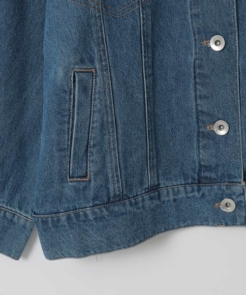 a.v.v（アーヴェヴェ）の「[140-150]オーバーデニムブルゾン（デニムジャケット・キッズ・ブルー・140/150）」の9枚目の写真