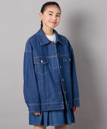 a.v.v（アーヴェヴェ）の「[140-150]オーバーデニムブルゾン（デニムジャケット・キッズ）」