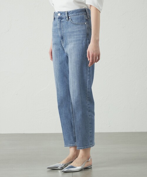 CAST:(キャストコロン)の「【美シルエット】クロップドストレッチデニム(デニムパンツ・レディース・ブルー系その他4・L/XS/S/M)」の5枚目の写真