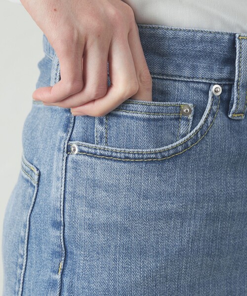 CAST:(キャストコロン)の「【美シルエット】クロップドストレッチデニム(デニムパンツ・レディース・ブルー系その他4・L/XS/S/M)」の7枚目の写真