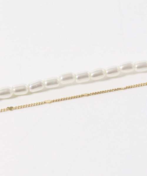 SMELLY（スメリー）の「パールハートチェーンレイヤードネックレス（ネックレス・レディース・ゴールド系その他・-）」の5枚目の写真