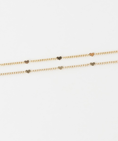 SMELLY（スメリー）の「パールハートチェーンレイヤードネックレス（ネックレス・レディース・ゴールド系その他・-）」の6枚目の写真