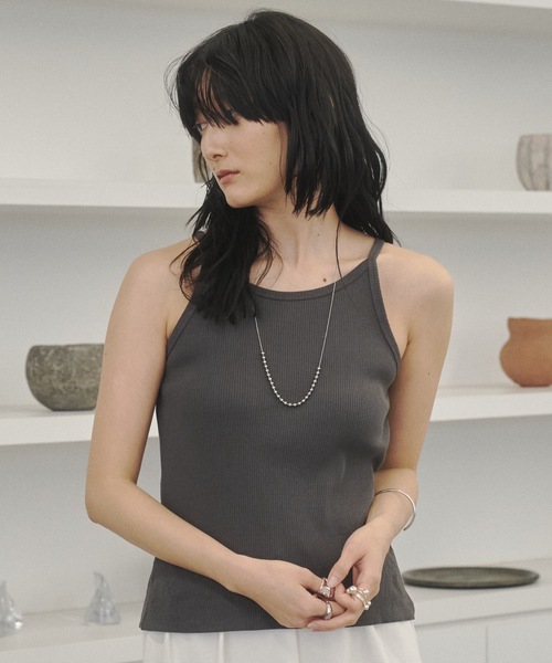 Lutim by u（ルチバイユー）の「American Sleeveless Rib Camisole / アメスリリブキャミソール（キャミソール・レディース・ホワイト/チャコールグレー/ブラック・M/L）」の3枚目の写真