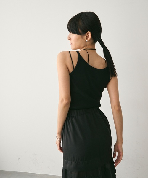 Lutim by u（ルチバイユー）の「American Sleeveless Rib Camisole / アメスリリブキャミソール（キャミソール・レディース・ホワイト/チャコールグレー/ブラック・M/L）」の18枚目の写真