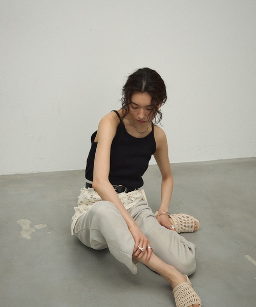 Lutim by u（ルチバイユー）の「American Sleeveless Rib Camisole / アメスリリブキャミソール（キャミソール・レディース・ホワイト/チャコールグレー/ブラック・M/L）」の22枚目の写真