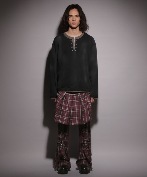 HARE（ハレ）の「【UNDERGROUND MODE】ZIPデザインプリントカットソー(HARE)（Tシャツ/カットソー・メンズ・ブラック/ブルー・FREE）」の3枚目の写真