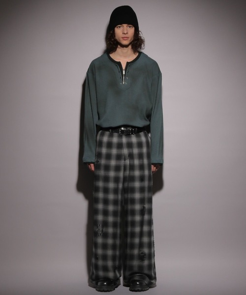 HARE（ハレ）の「【UNDERGROUND MODE】ZIPデザインプリントカットソー(HARE)（Tシャツ/カットソー・メンズ・ブラック/ブルー・FREE）」の7枚目の写真