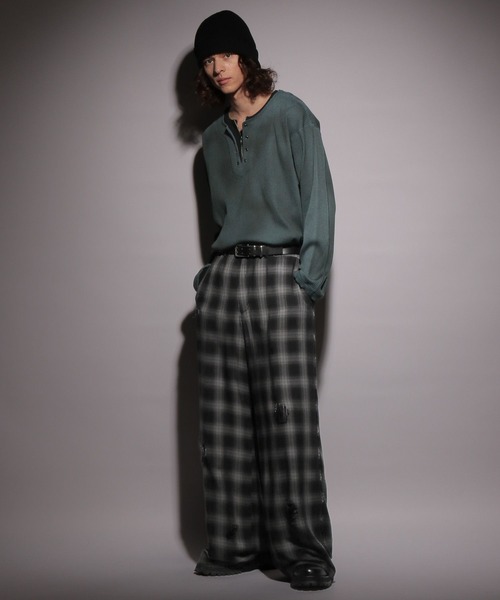 HARE（ハレ）の「【UNDERGROUND MODE】ZIPデザインプリントカットソー(HARE)（Tシャツ/カットソー・メンズ・ブラック/ブルー・FREE）」の9枚目の写真