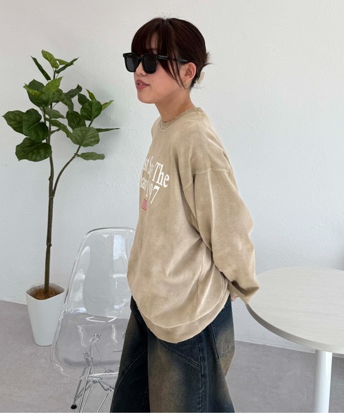 sedacle(セダクル)の「加工フラッグスウェットロンT(Tシャツ/カットソー・メンズ・ベージュ/レッド/ブラック・SMALL/MEDIUM/LARGE)」の22枚目の写真