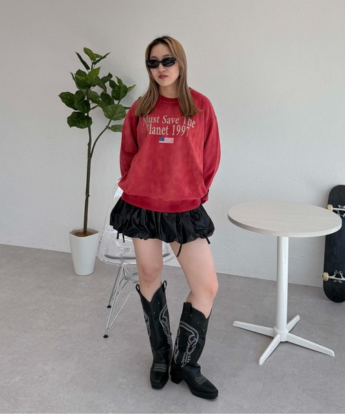 sedacle(セダクル)の「加工フラッグスウェットロンT(Tシャツ/カットソー・メンズ・ベージュ/レッド/ブラック・SMALL/MEDIUM/LARGE)」の17枚目の写真
