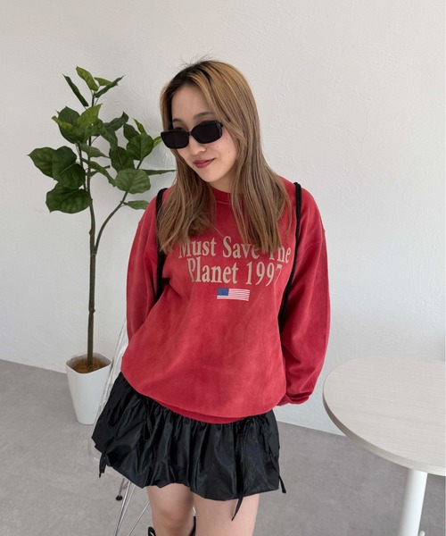 sedacle(セダクル)の「加工フラッグスウェットロンT(Tシャツ/カットソー・メンズ・ベージュ/レッド/ブラック・SMALL/MEDIUM/LARGE)」の14枚目の写真