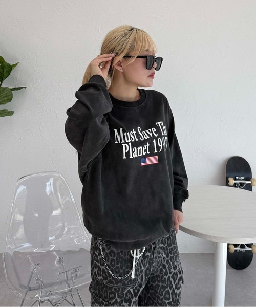 sedacle(セダクル)の「加工フラッグスウェットロンT(Tシャツ/カットソー・メンズ・ベージュ/レッド/ブラック・SMALL/MEDIUM/LARGE)」の6枚目の写真