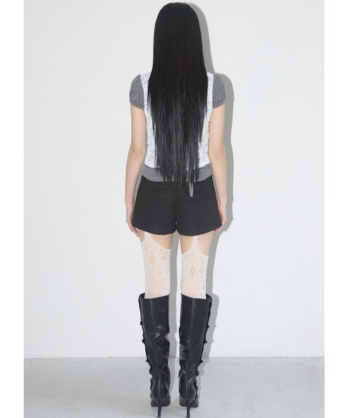 A'GEM/9 × .kom 「 FANCY CLUB/ファンシークラブ」 LACE SHIRRING TOP ＆ SCARF/レースシャーリングトッ セール】A'GEM/9 × .kom 『 FANCY CLUB/ファンシークラブ』 LACE