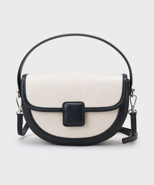 OPAQUE.CLIP（オペークドットクリップ）の「【2WAY】キャンバストリミングデザインバッグ（ショルダーバッグ・レディース・オレンジ/ブラック・00）」の9枚目の写真