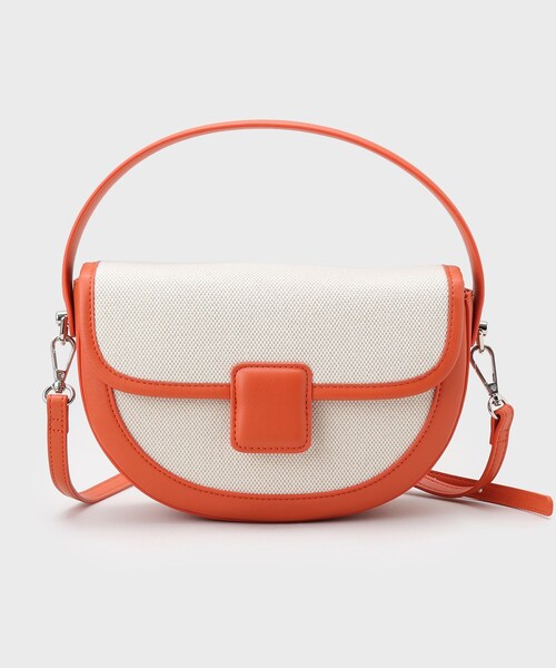 OPAQUE.CLIP（オペークドットクリップ）の「【2WAY】キャンバストリミングデザインバッグ（ショルダーバッグ・レディース・オレンジ/ブラック・00）」の10枚目の写真