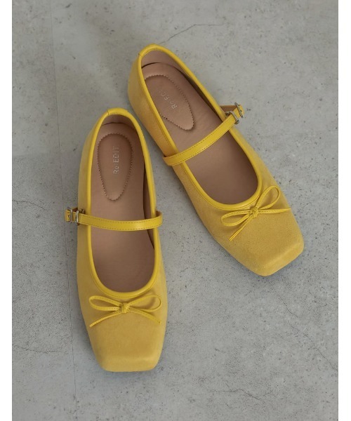 Re:EDIT（リエディ）の「リボン付スクエアトゥバレエシューズ（パンプス・レディース・ブラック/レッド/イエロー・SMALL/MEDIUM/LARGE/X-LARGE）」の13枚目の写真