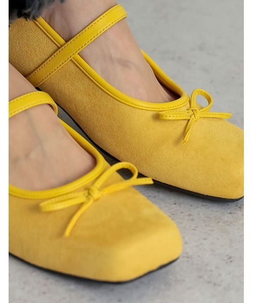 Re:EDIT（リエディ）の「リボン付スクエアトゥバレエシューズ（パンプス・レディース・ブラック/レッド/イエロー・SMALL/MEDIUM/LARGE/X-LARGE）」の15枚目の写真