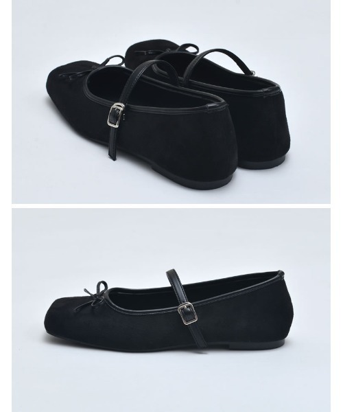 Re:EDIT（リエディ）の「リボン付スクエアトゥバレエシューズ（パンプス・レディース・ブラック/レッド/イエロー・SMALL/MEDIUM/LARGE/X-LARGE）」の16枚目の写真