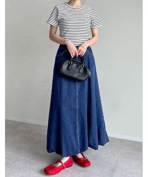 Re:EDIT（リエディ）の「リボン付スクエアトゥバレエシューズ（パンプス・レディース・ブラック/レッド/イエロー・SMALL/MEDIUM/LARGE/X-LARGE）」の12枚目の写真