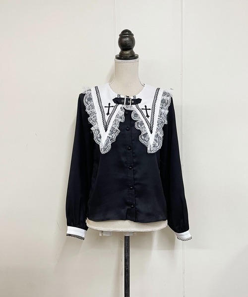 セール】ベルト付きクロス刺繍ブラウス（シャツ/ブラウス）｜MA*RS