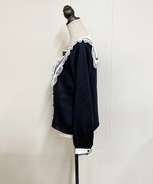 MA*RS(アメーバーマーズ)の「ベルト付きクロス刺繍ブラウス(シャツ/ブラウス・レディース・ホワイト/ブラック・FREE)」の7枚目の写真