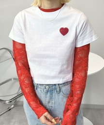 sevens（セブンズ）の「【sevens】CS　レースシースルートップス/ブルー（Tシャツ/カットソー）」