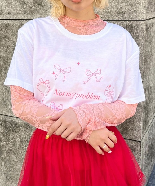 sevens(セブンズ)の「【sevens】CS レースシースルートップス/ブルー(Tシャツ/カットソー・レディース・ブルー/ホワイト/ピンク/レッド・FREE)」の21枚目の写真