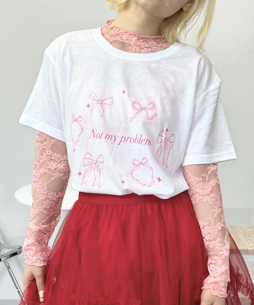 sevens(セブンズ)の「【sevens】CS レースシースルートップス/ブルー(Tシャツ/カットソー・レディース・ブルー/ホワイト/ピンク/レッド・FREE)」の22枚目の写真