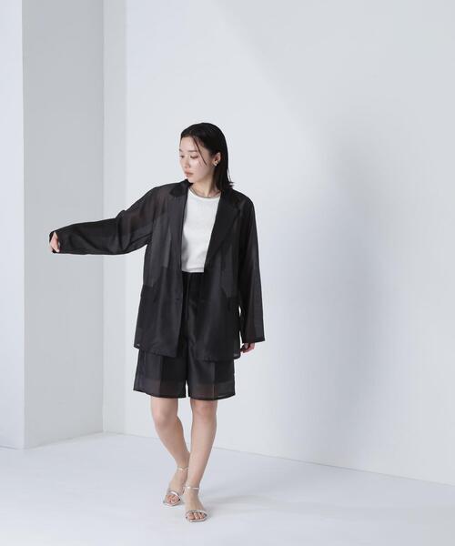 NATURAL BEAUTY BASIC(ナチュラルビューティーベーシック)の「◇シアーハーフパンツ(その他パンツ・レディース・ベージュ/ブラック・SMALL/MEDIUM)」の17枚目の写真