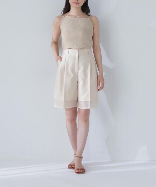 NATURAL BEAUTY BASIC(ナチュラルビューティーベーシック)の「◇シアーハーフパンツ(その他パンツ・レディース・ベージュ/ブラック・SMALL/MEDIUM)」の7枚目の写真