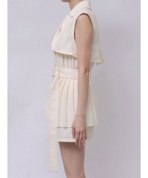 EATME（イートミー）の「ツイードプリーツベスト&スカートSet（つなぎ/オールインワン・レディース・イエロー/ブラック/アイボリー・FREE）」の11枚目の写真