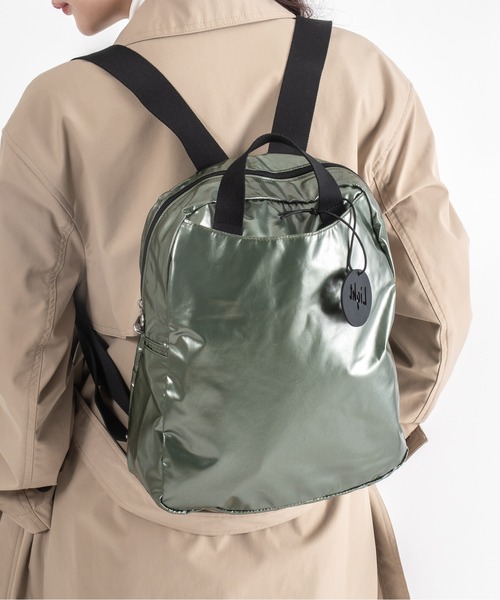 Jack Gomme(ジャックゴム)の「【JACK GOMME/ジャックゴム】バックパック リュック LAMI(バックパック/リュック・レディース・ブラック/カーキ/ゴールド/イエロー/ホワイト/ブラウン/ガンメタ/ライトブルー・FREE)」の5枚目の写真