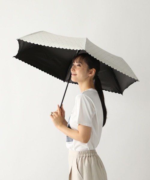FORME 折りたたみ傘　ブラウンドット 傘・折りたたみ傘・日傘の販売 ショートワイド傘 紳士用 ドット