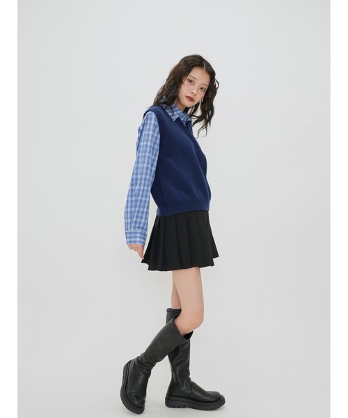 Enewd nina(エニュードニーナ)の「セット ニットベスト シャツ レイヤード(シャツ/ブラウス・レディース・ピンク/ネイビー/グレー・FREE)」の22枚目の写真