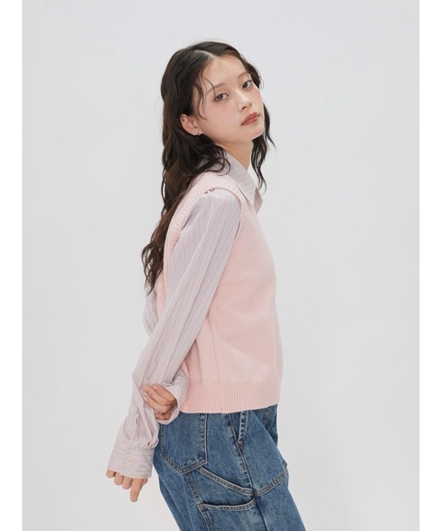 Enewd nina(エニュードニーナ)の「セット ニットベスト シャツ レイヤード(シャツ/ブラウス・レディース・ピンク/ネイビー/グレー・FREE)」の17枚目の写真