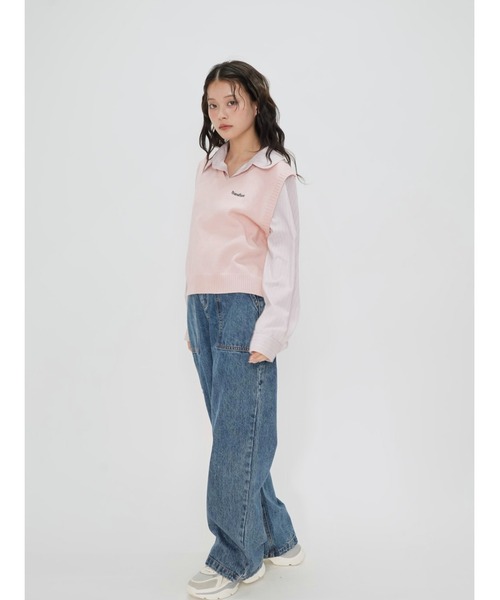 Enewd nina(エニュードニーナ)の「セット ニットベスト シャツ レイヤード(シャツ/ブラウス・レディース・ピンク/ネイビー/グレー・FREE)」の15枚目の写真