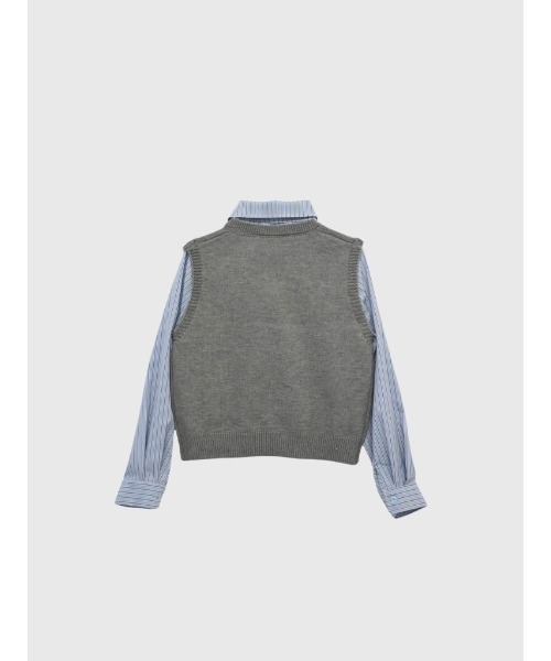 エンフォルド レイヤード シャツ ブラウス ＋ ベスト セット ニットベスト シャツ レイヤード（シャツ/ブラウス