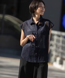 Munich | ヴィンテージボイルフラップシャツ(シャツ/ブラウス)