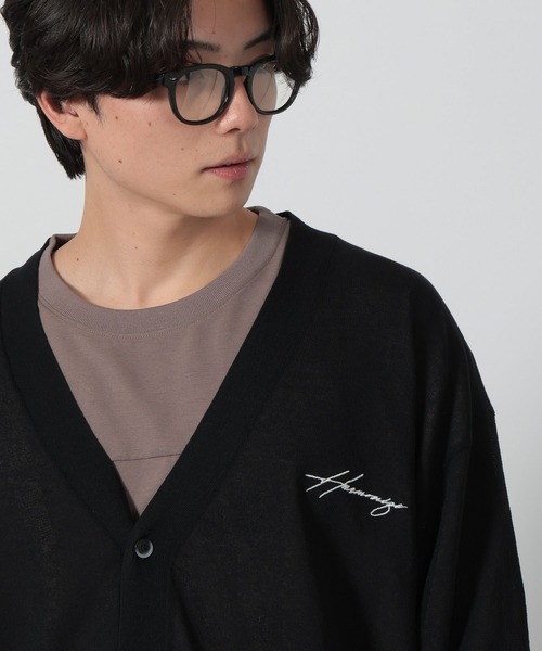 LAKOLE（ラコレ）の「シアーロゴカーディガン / 326245（カーディガン/ボレロ・メンズ・ネイビー/ブラック/グレー・MEDIUM/LARGE）」の2枚目の写真