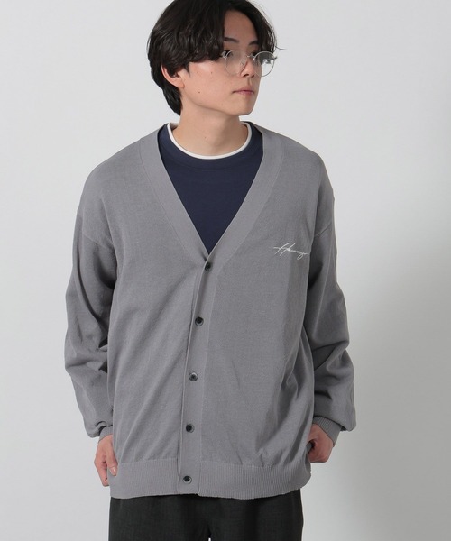 LAKOLE（ラコレ）の「シアーロゴカーディガン / 326245（カーディガン/ボレロ・メンズ・ネイビー/ブラック/グレー・MEDIUM/LARGE）」の7枚目の写真