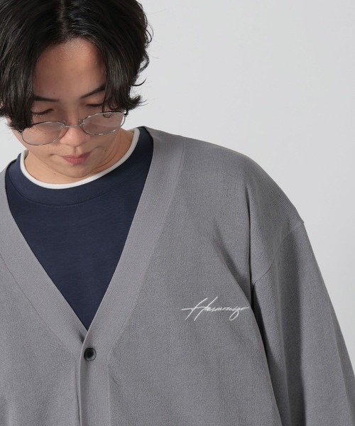 LAKOLE（ラコレ）の「シアーロゴカーディガン / 326245（カーディガン/ボレロ・メンズ・ネイビー/ブラック/グレー・MEDIUM/LARGE）」の8枚目の写真