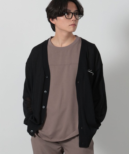 LAKOLE（ラコレ）の「シアーロゴカーディガン / 326245（カーディガン/ボレロ・メンズ・ネイビー/ブラック/グレー・MEDIUM/LARGE）」の5枚目の写真